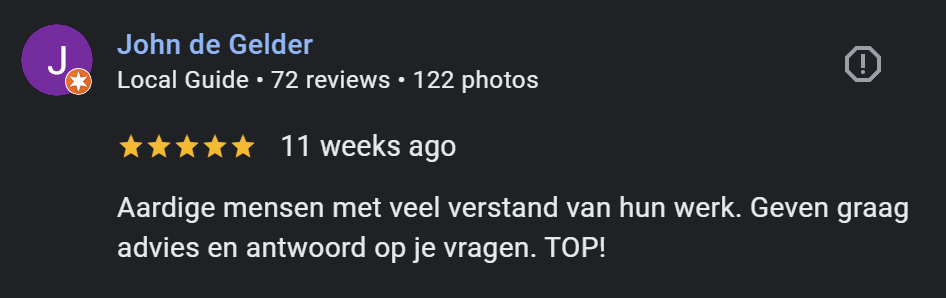 Google review screenshot